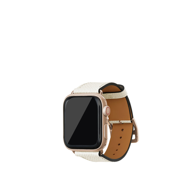 ノービレ Apple Watch レザーバンド【38mm/40mm/41mm/42mm, S/Mサイズ】 (アダプター：ゴールド)
