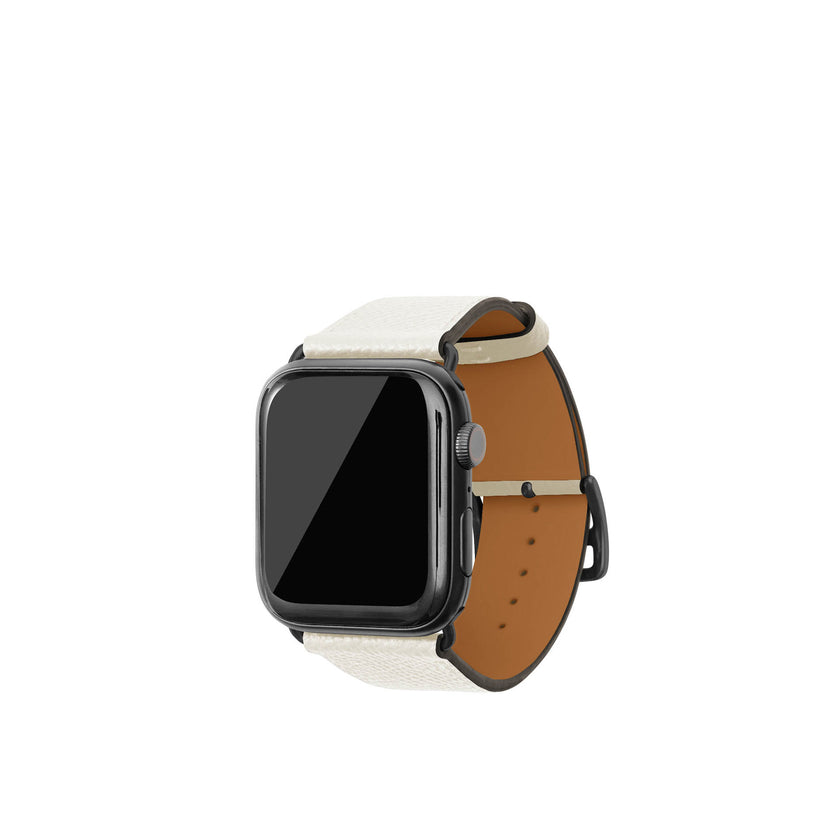노브레사 Apple Watch 가죽 밴드【42 mm/44 mm/45 mm/49 mm, M/L 사이즈】 (어댑터：블랙)