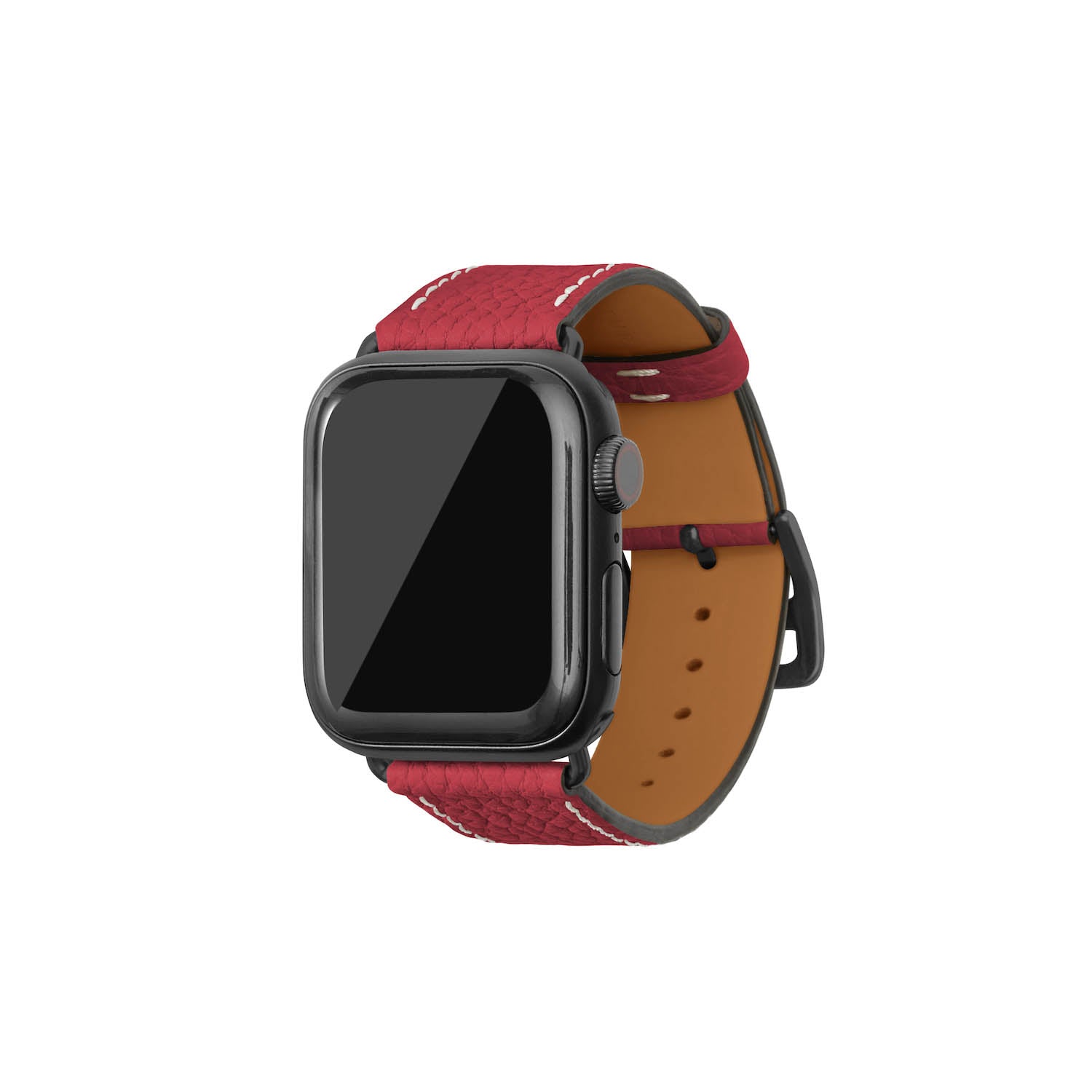 Apple Watch 가죽 밴드【38 mm/40 mm/41 mm, S/M 사이즈】 (어댑터：블랙)