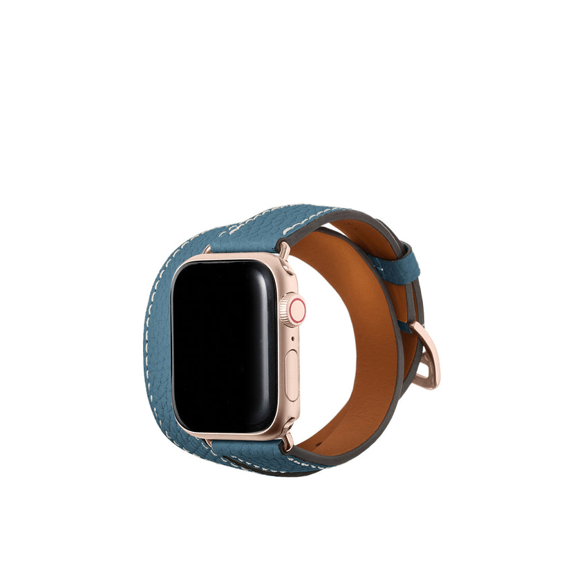더블 투르 Apple Watch 레더 밴드 슈링크 레더【38 mm/40 mm/41 mm】 (어댑터：골드)