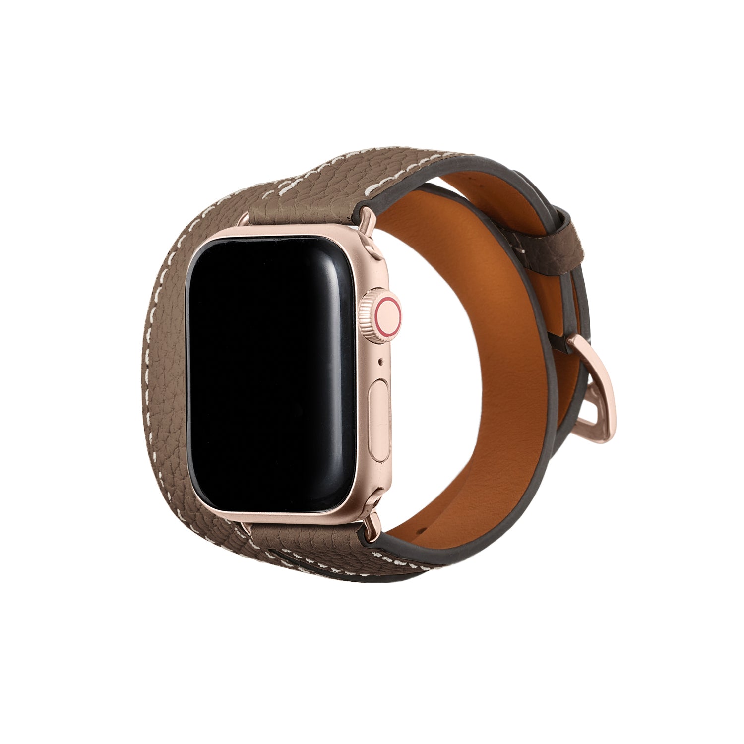 더블 투르 Apple Watch 레더 밴드 슈링크 레더【38 mm/40 mm/41 mm】 (어댑터：골드)