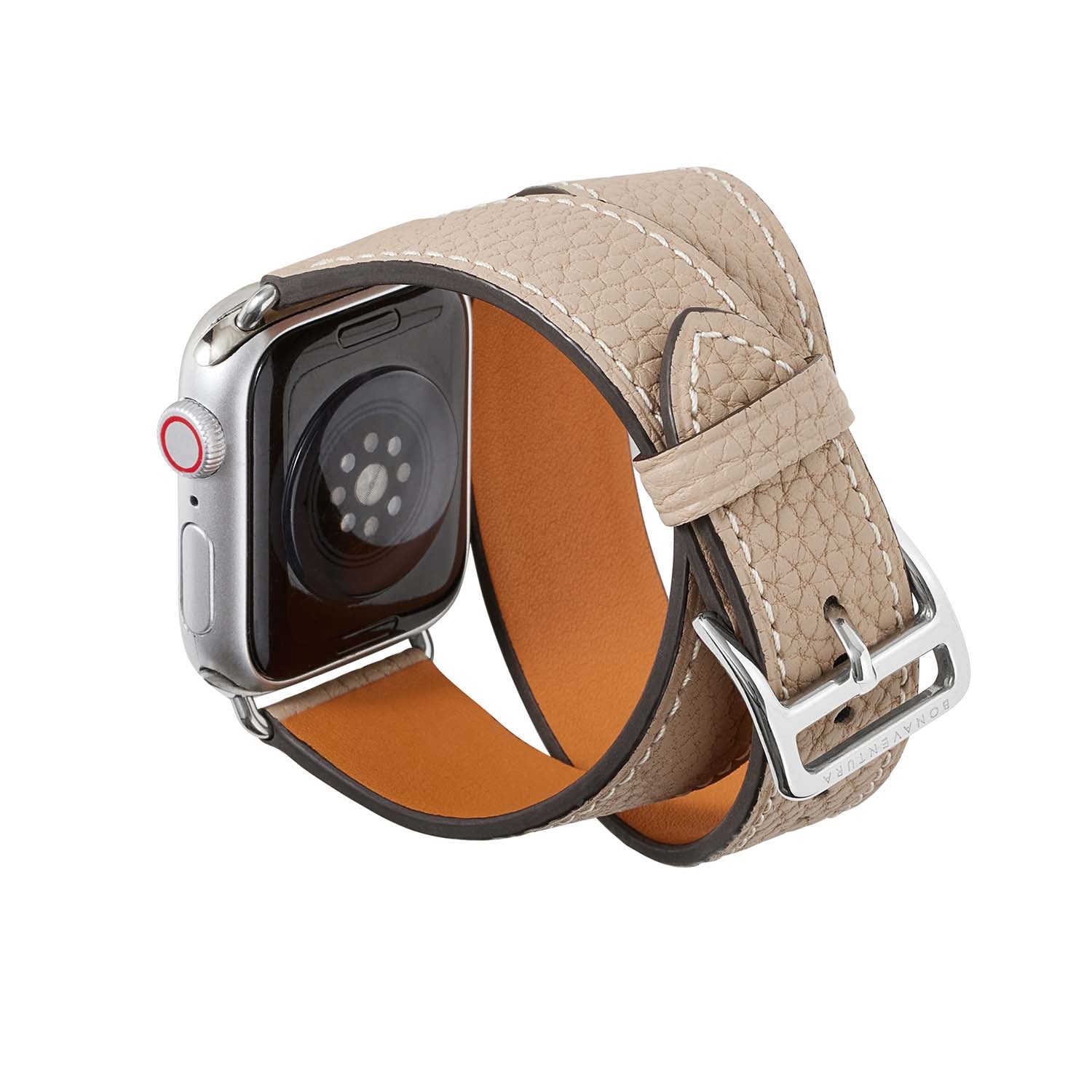 더블 투르 Apple Watch 레더 밴드 슈링크 레더【38 mm/40 mm/41 mm】 (어댑터：실버)