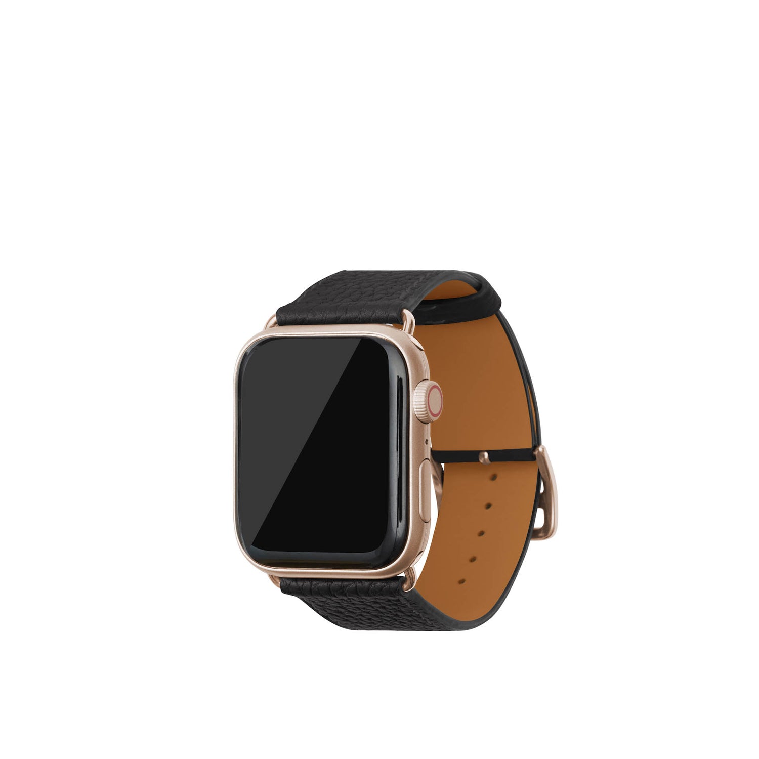 Apple Watch 가죽 밴드【42 mm/44 mm/45 mm/49 mm, M/L 사이즈】 (어댑터：골드)