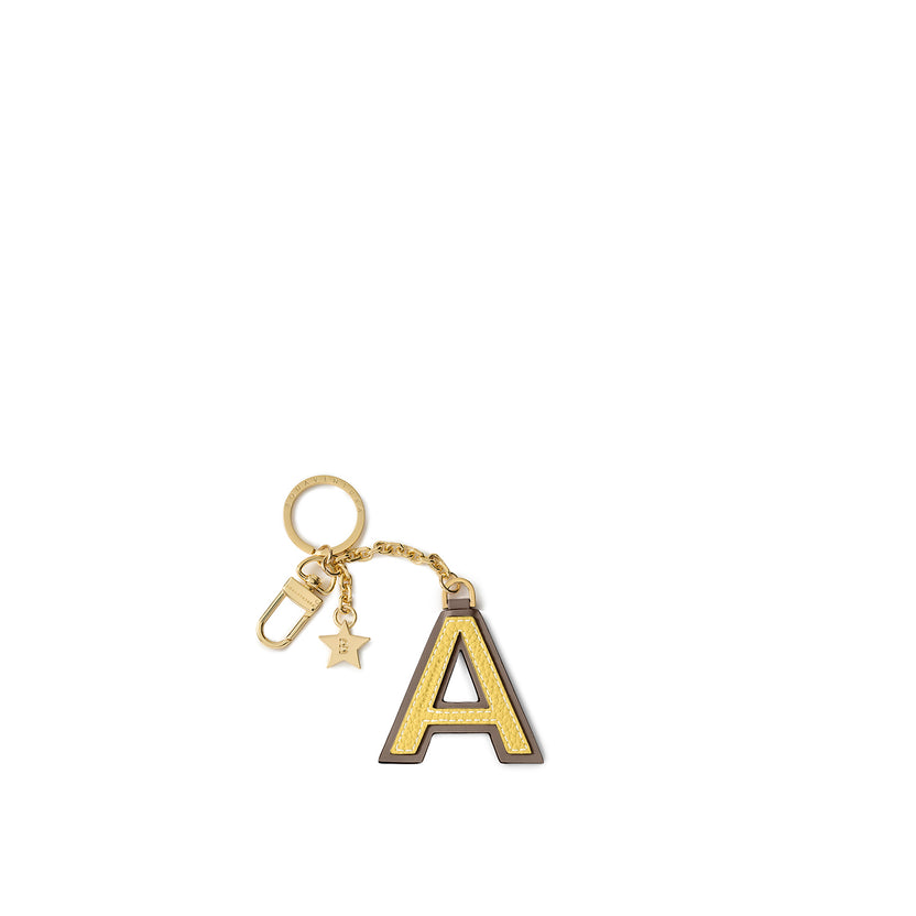 イニシャルチャーム キーホルダー (A)