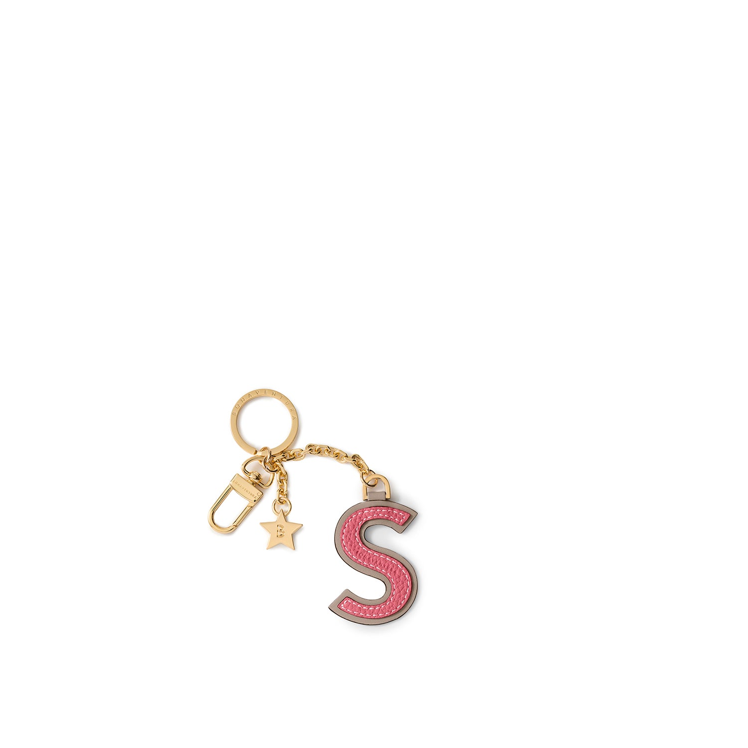 イニシャルチャーム キーホルダー -S