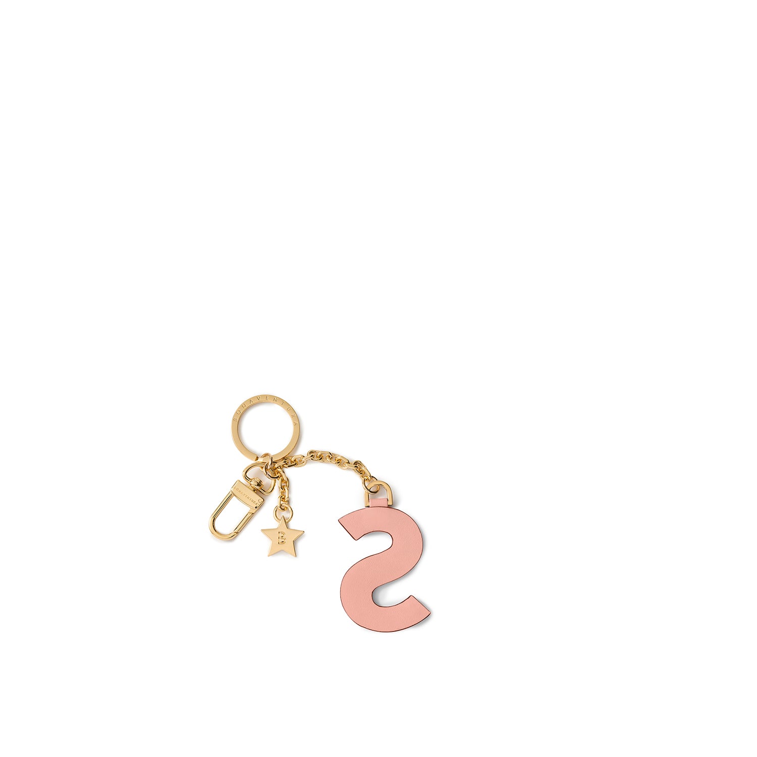 Leather Initial Charm Key Holder Shrink Leather – BONAVENTURA