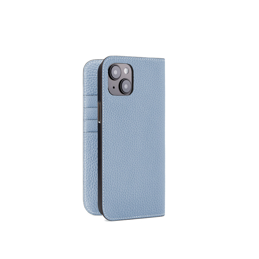 (iPhone 14 Plus) Diary Case Shrink Leather