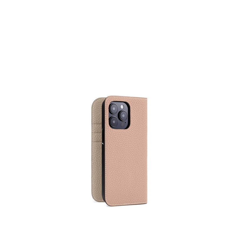 (iPhone 15 Pro) 다이어리 케이스 수축 가죽