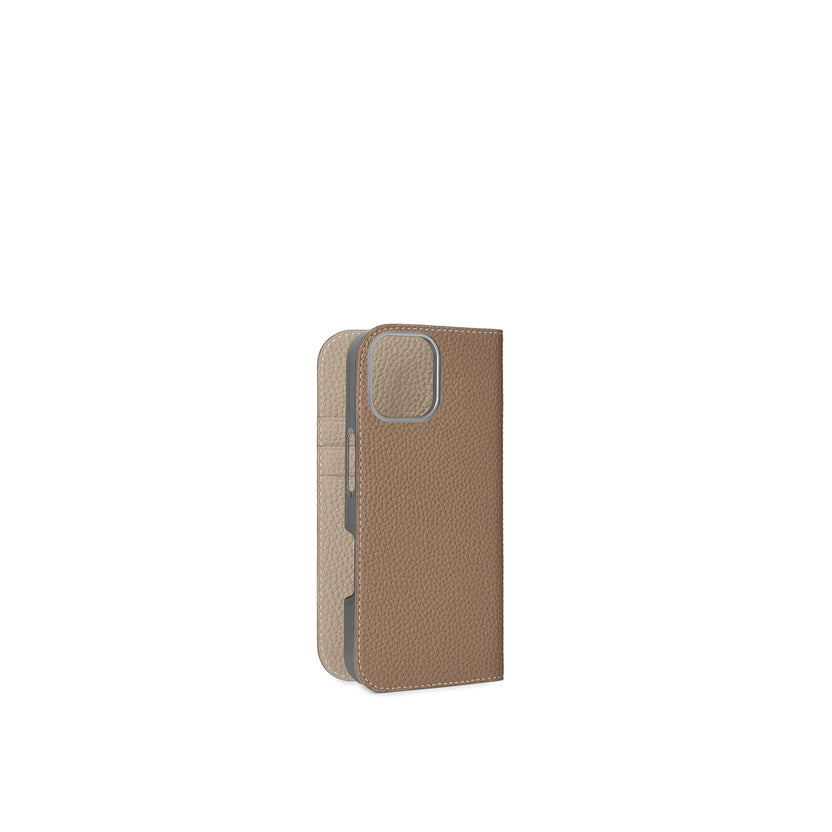 (iPhone 16) Diary Case Shrink Leather