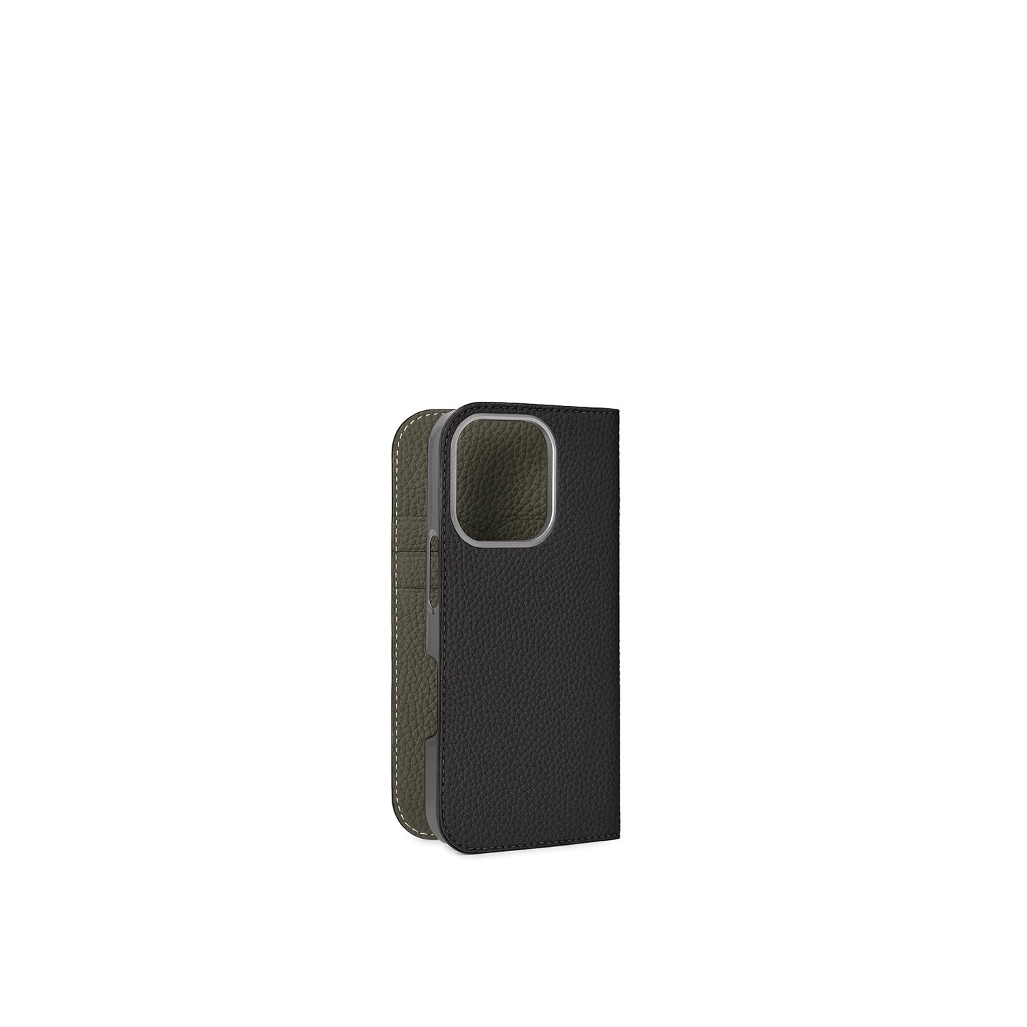 (iPhone 16 Pro) Diary Case Shrink Leather
