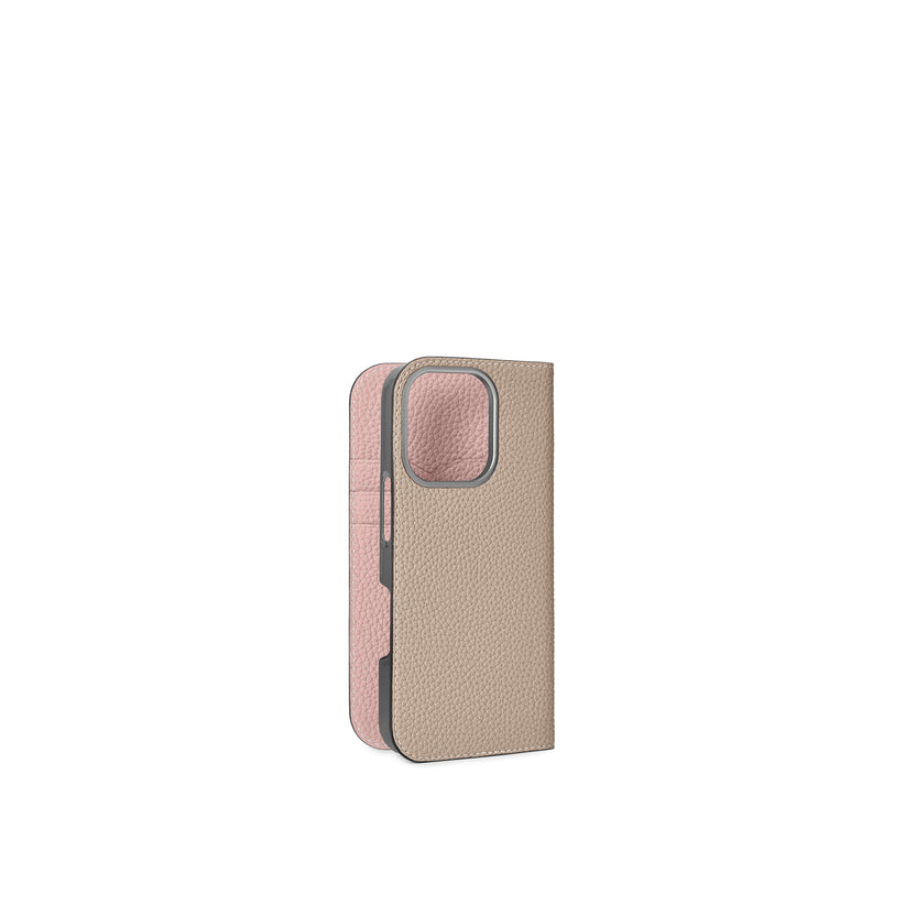 (iPhone 16 Pro) ダイアリーケース シュリンクレザー