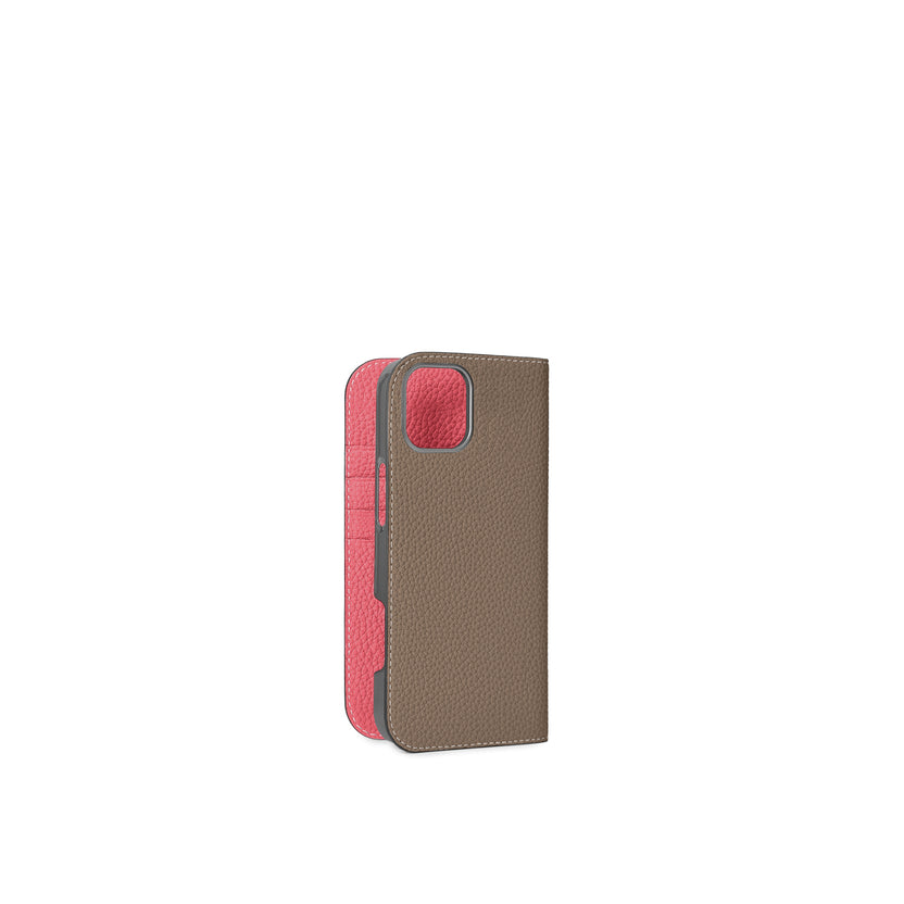 【オンライン限定】 (iPhone 16 Plus) ダイアリーケース シュリンクレザー