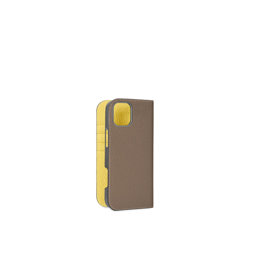 【オンライン限定】 (iPhone 16 Plus) ダイアリーケース シュリンクレザー