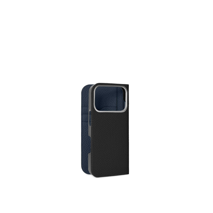 (iPhone 18 Pro) Diary Case Shrink Leather