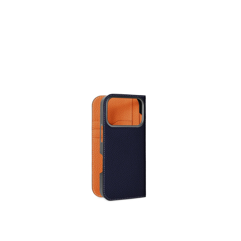 (iPhone 18 Pro) ダイアリーケース シュリンクレザー