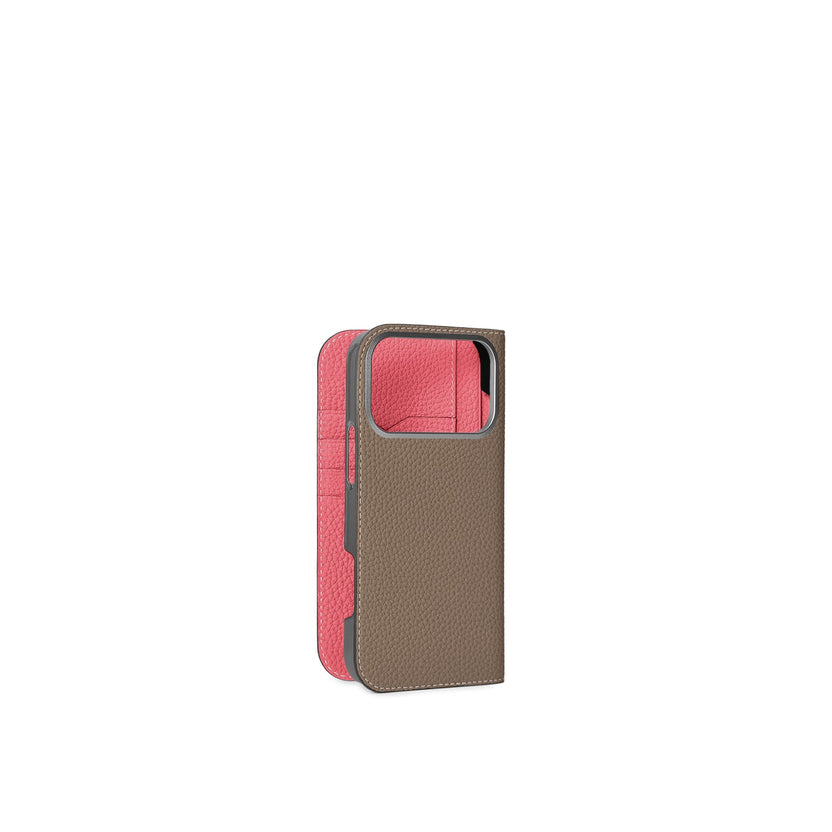 (iPhone 18 Pro Max) ダイアリーケース シュリンクレザー