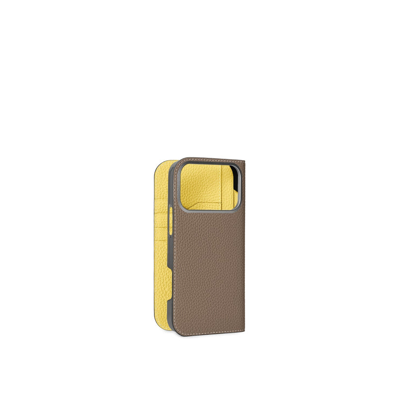 (iPhone 18 Pro Max) ダイアリーケース シュリンクレザー