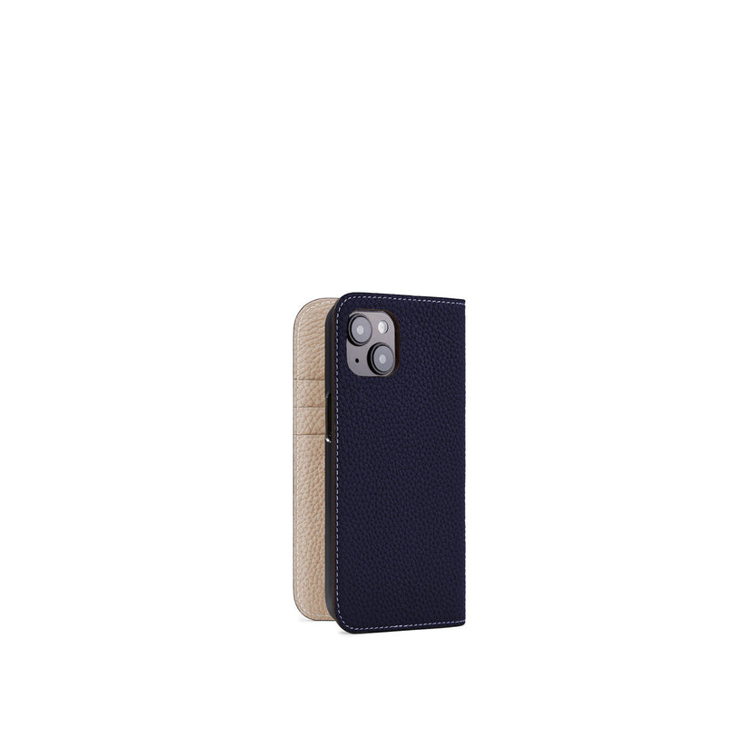 (iPhone 15) ダイアリーケース シュリンクレザー