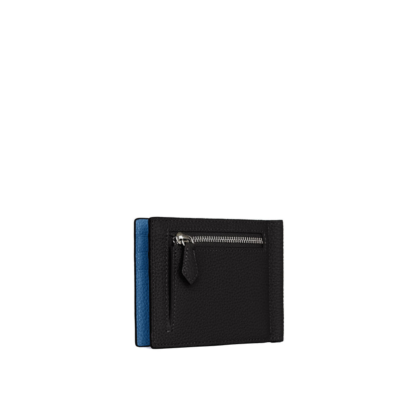 Bifold Bill Clip With Coin Case Shrink Leather