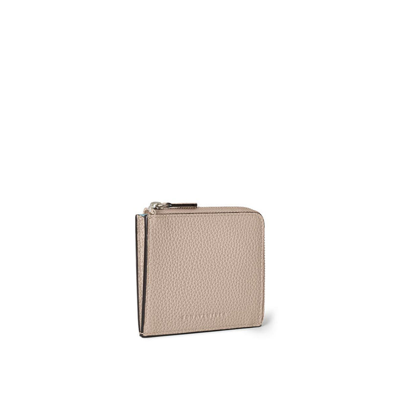 L-shaped Zip Wallet In Shrink Leather