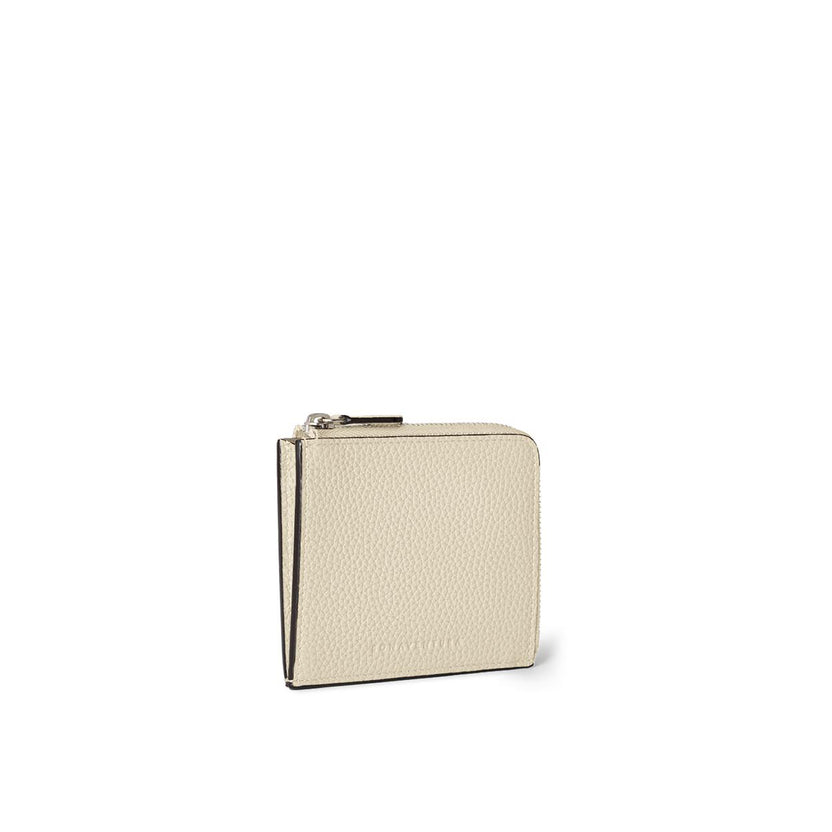 L-shaped Zip Wallet In Shrink Leather