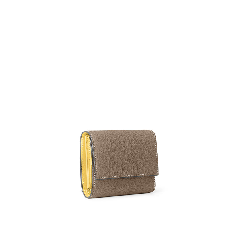 Flap Small Wallet Shrink Leather
