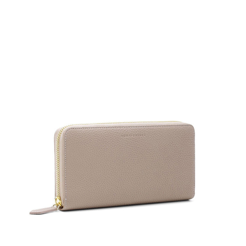 Long Zip Wallet In Shrink Leather