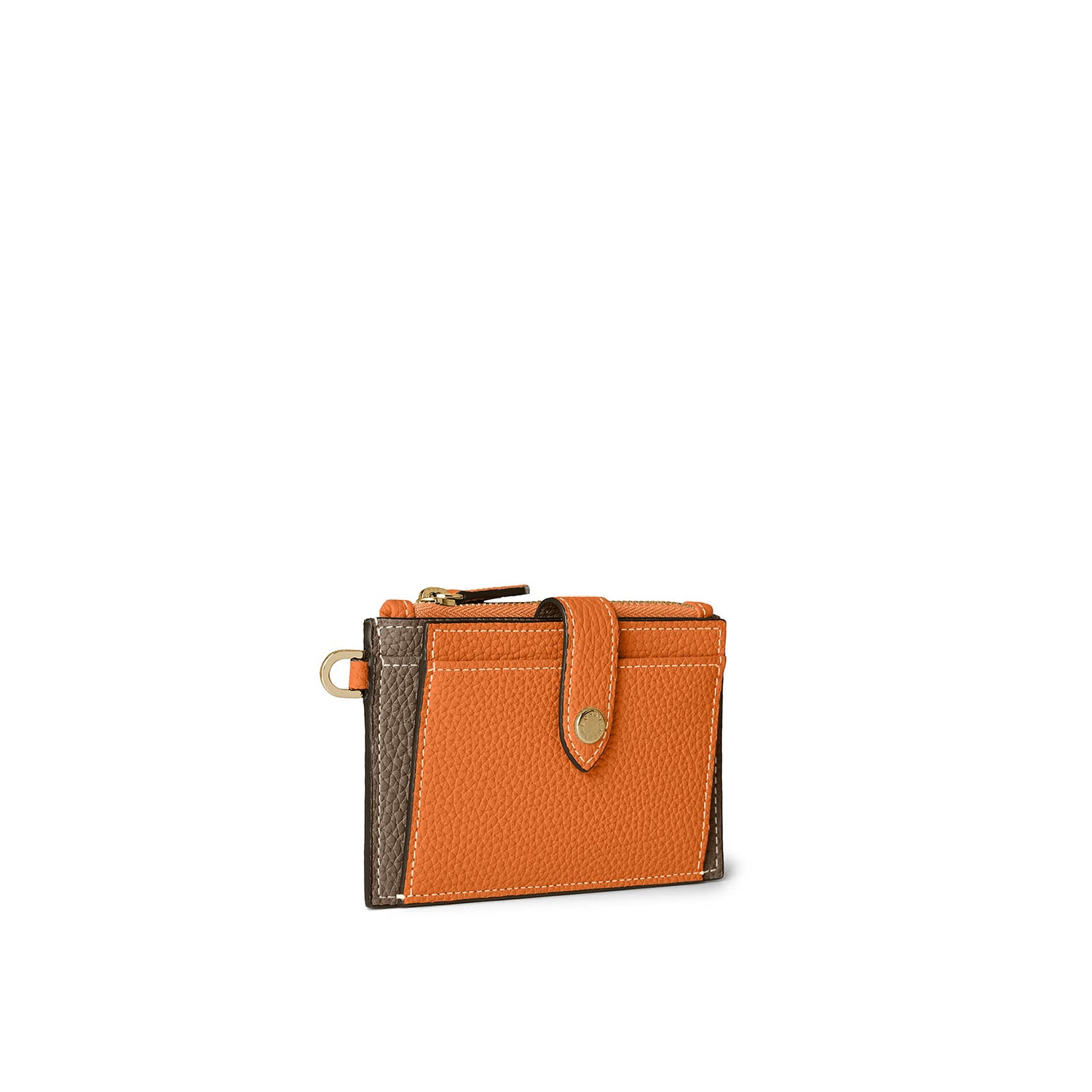 ベルテッド フラップ付きカードケース シュリンクレザー