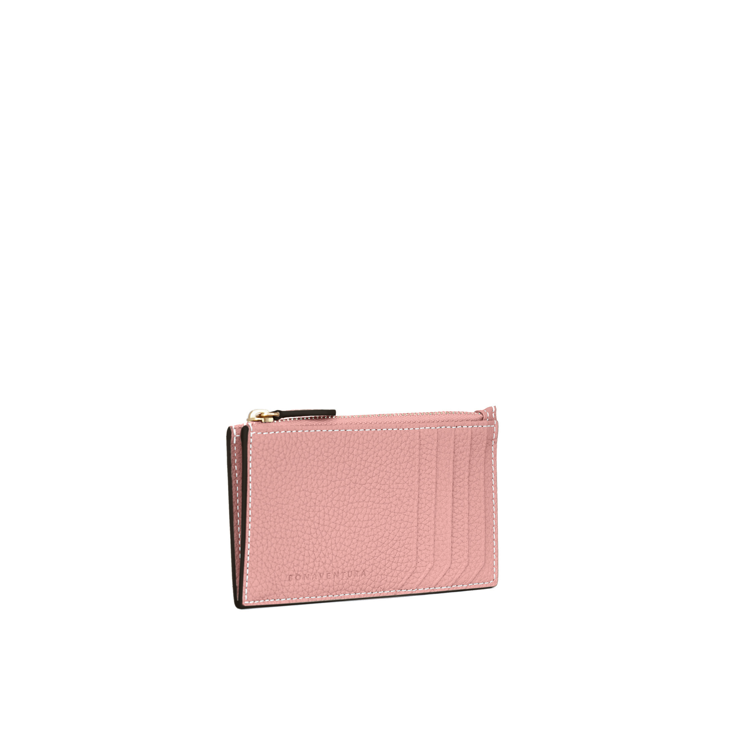 Mini Zip Wallet In Shrink Leather