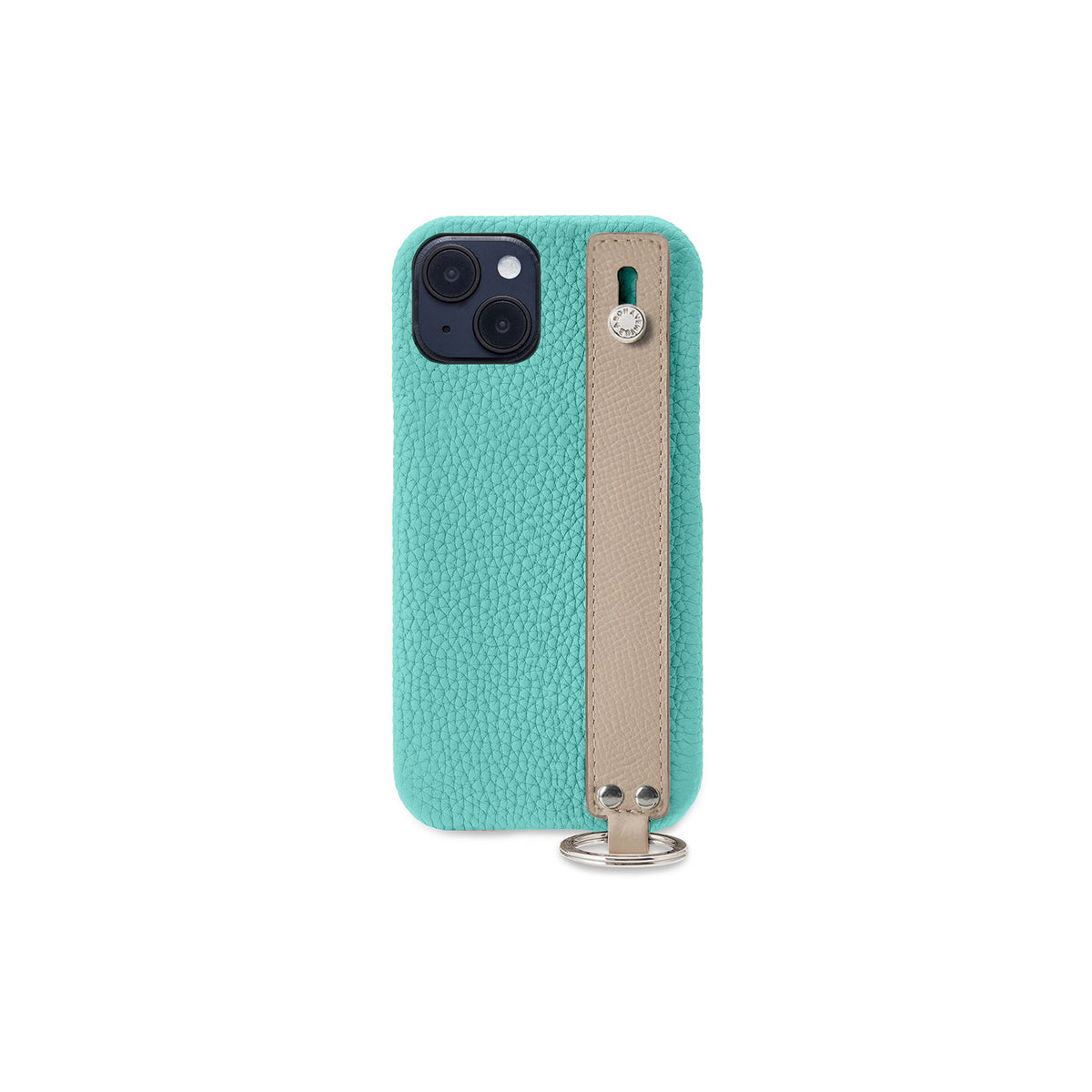 iPhone 14) ハンドル付き バックカバーケース シュリンクレザー 