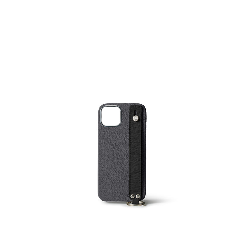 (iPhone 15) ハンドル付き バックカバーケース シュリンクレザー