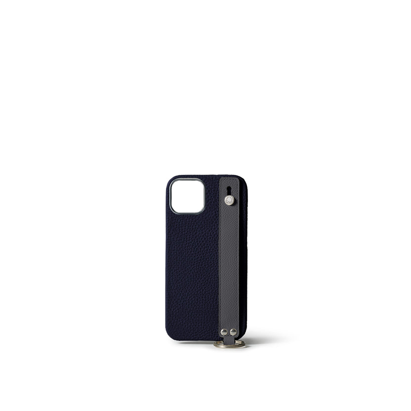 (iPhone 15) ハンドル付き バックカバーケース シュリンクレザー