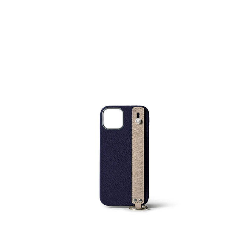 (iPhone 15) ハンドル付き バックカバーケース シュリンクレザー