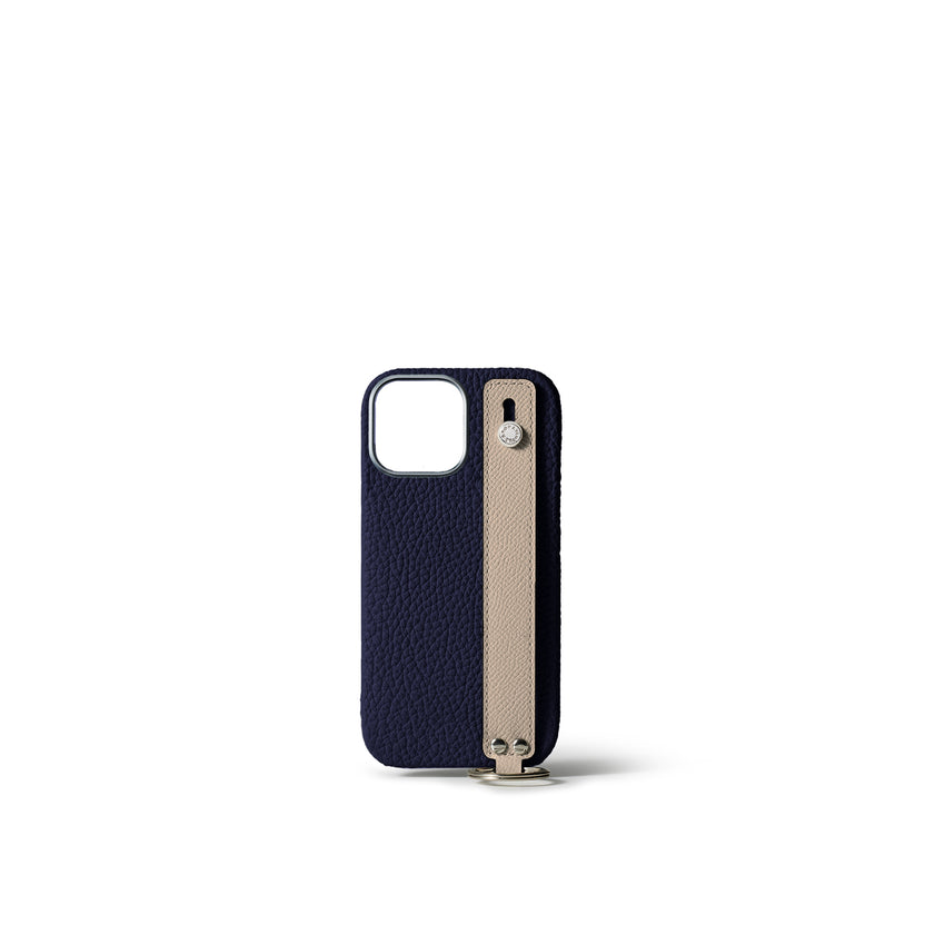 Back Cover Case with Handle Shrink Leather (iPhone 15 Pro Max)