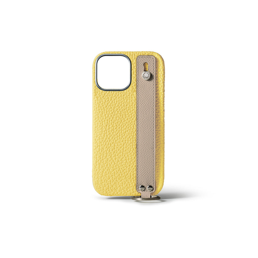 Back Cover Case with Handle Shrink Leather (iPhone 15 Pro Max)