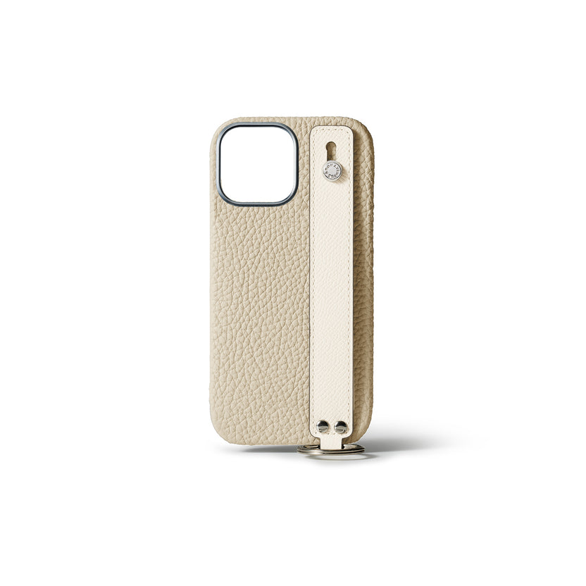 Back Cover Case with Handle Shrink Leather (iPhone 15 Pro Max)