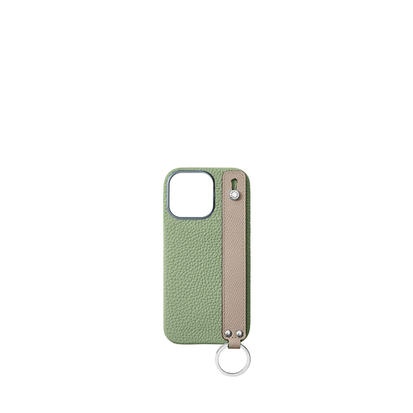 (iPhone 16 Pro) ハンドル付き バックカバーケース シュリンクレザー