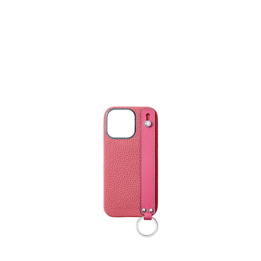 (iPhone 16 Pro) ハンドル付き バックカバーケース シュリンクレザー