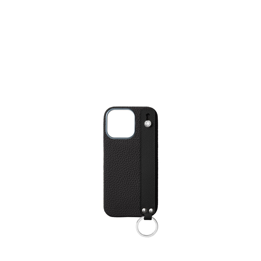 (iPhone 16 Pro) ハンドル付き バックカバーケース シュリンクレザー