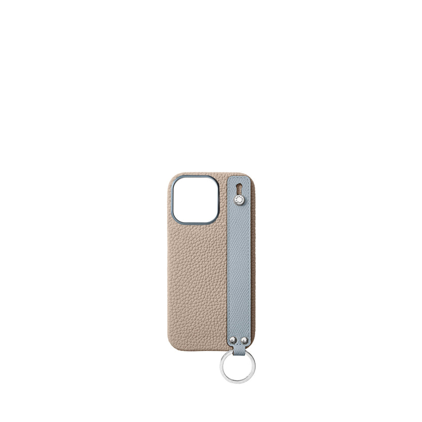 (iPhone 16 Pro) ハンドル付き バックカバーケース シュリンクレザー