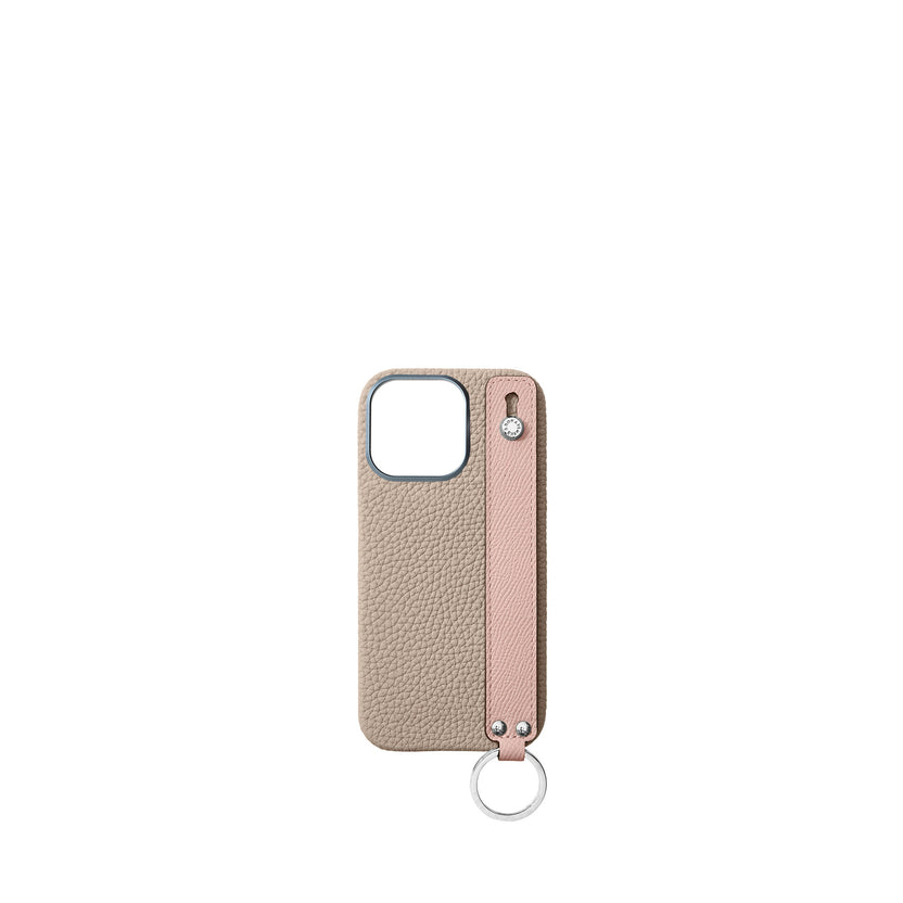 (iPhone 16 Pro) ハンドル付き バックカバーケース シュリンクレザー