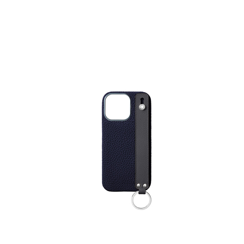 (iPhone 16 Pro) ハンドル付き バックカバーケース シュリンクレザー