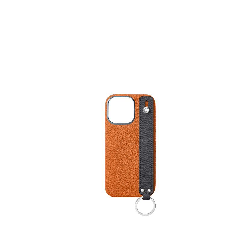 (iPhone 16 Pro) ハンドル付き バックカバーケース シュリンクレザー