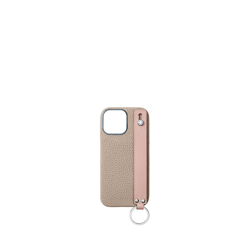 (iPhone 16 Pro Max) ハンドル付き バックカバーケース シュリンクレザー