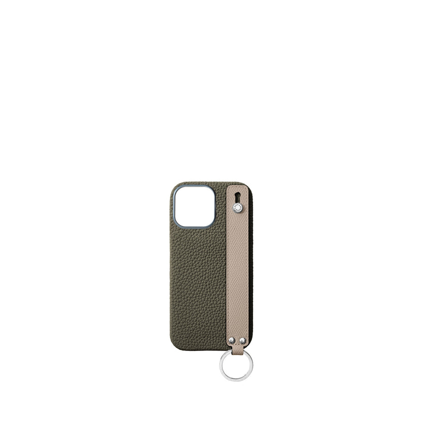 (iPhone 16 Pro Max) ハンドル付き バックカバーケース シュリンクレザー