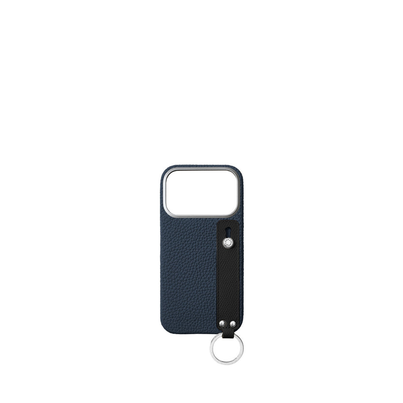 (iPhone 18 Pro) Back Cover Case with Handle Shrink Leather