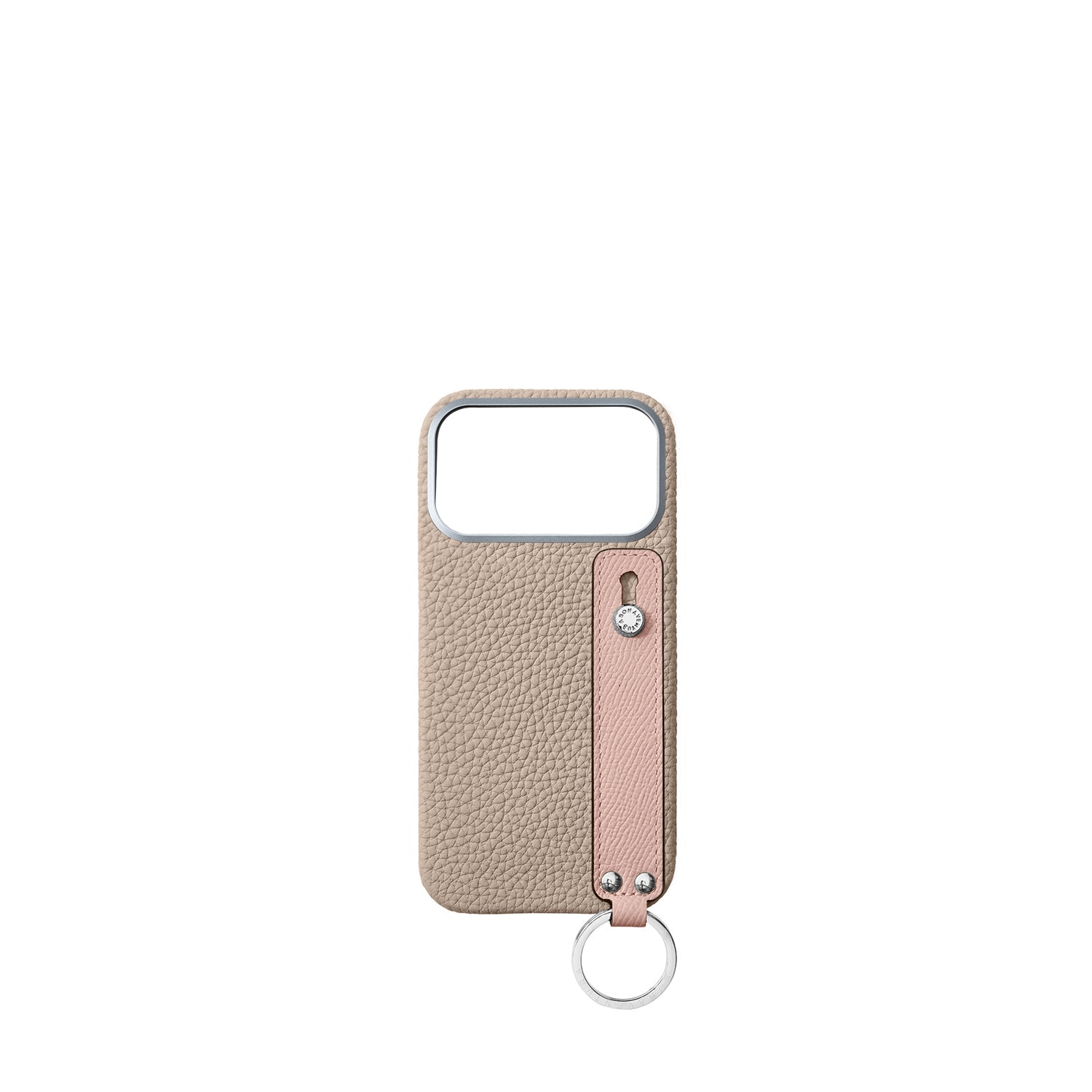 (iPhone 17 Pro Max) ハンドル付き バックカバーケース シュリンクレザー