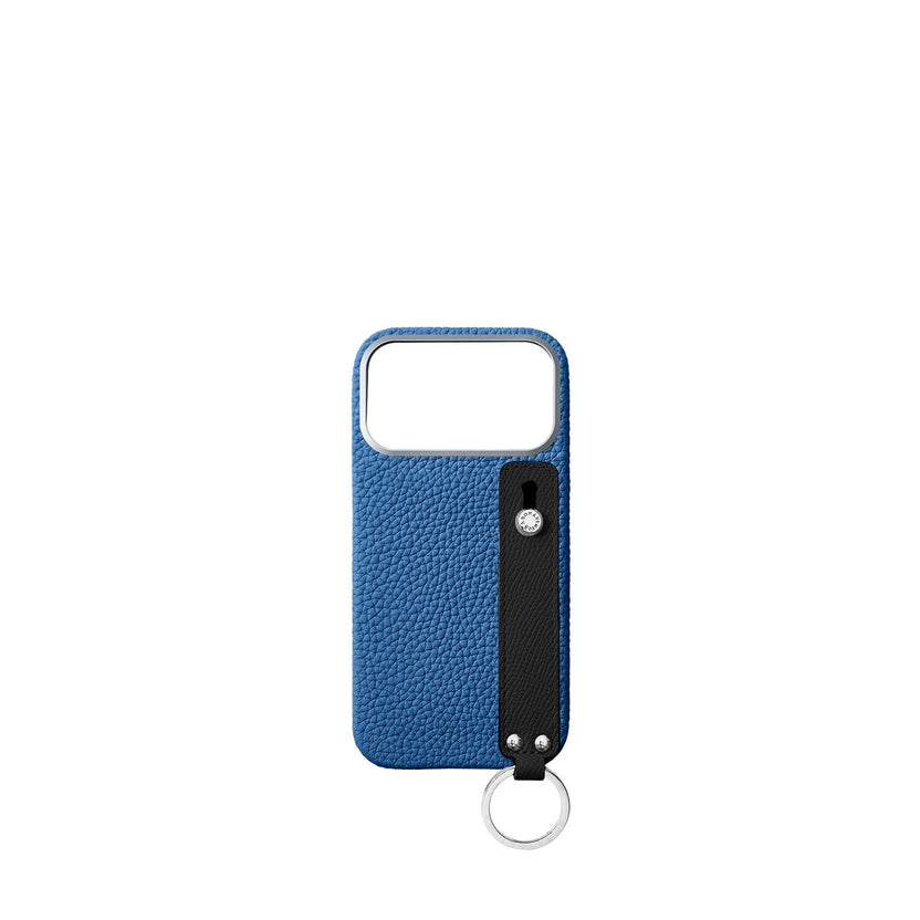 (iPhone 18 Pro Max) ハンドル付き バックカバーケース シュリンクレザー