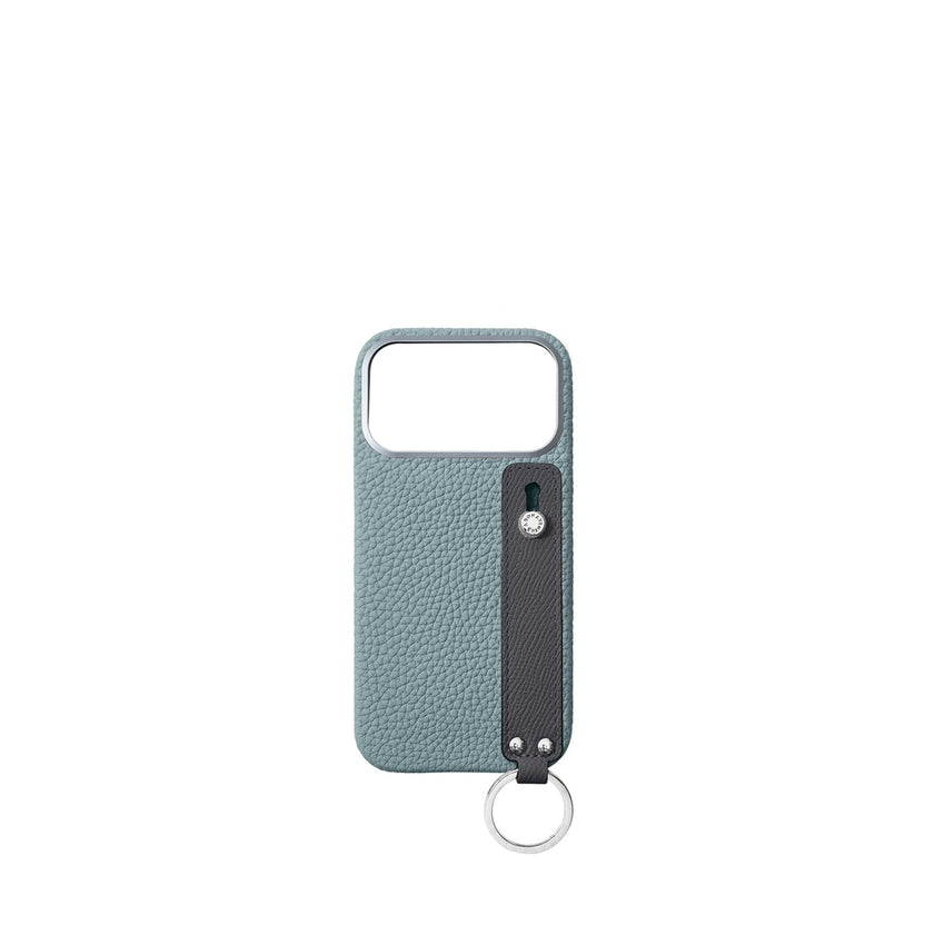 (iPhone 18 Pro Max) ハンドル付き バックカバーケース シュリンクレザー