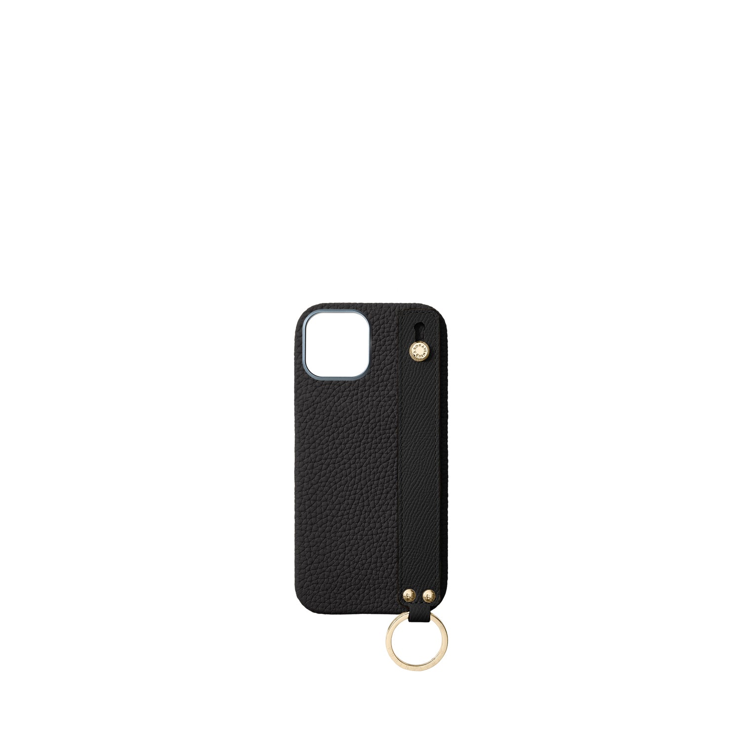 (iPhone 16) ハンドル付き バックカバーケース シュリンクレザー （ゴールド）